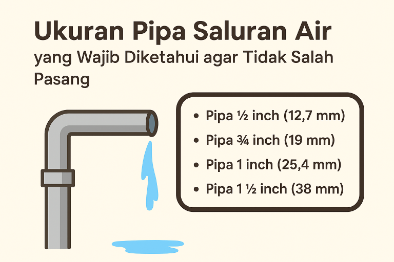 Ukuran Pipa Saluran Air yang Wajib Diketahui agar Tidak Salah Pasang