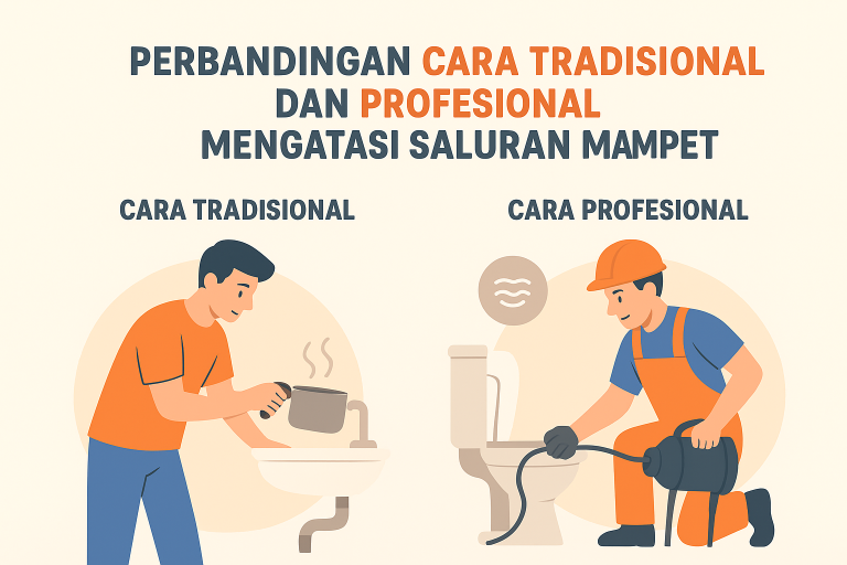 Perbandingan Cara Tradisional dan Profesional Mengatasi Saluran Mampet